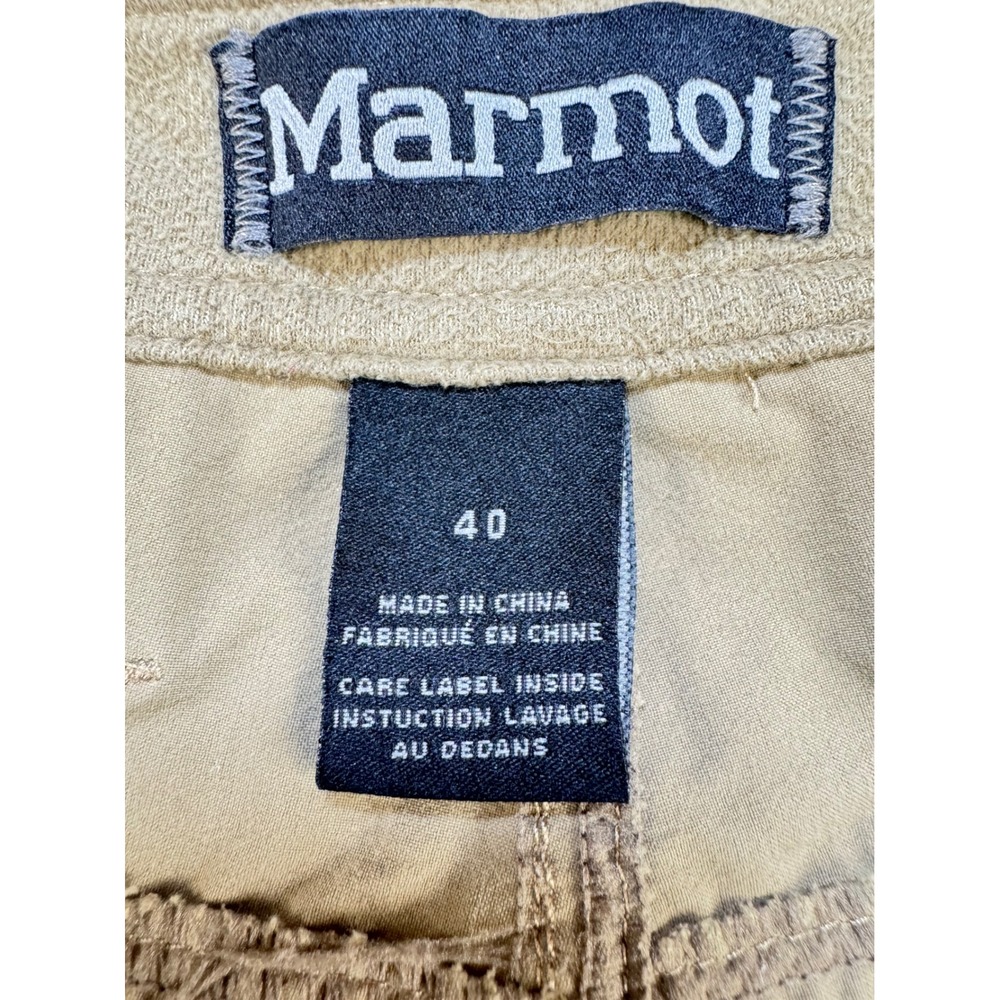 Marmot Mens Hiking Pants Size 40 Khaki Nylon Blend Straight Leg Outdoor - Picture 4 of 9